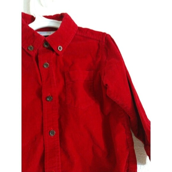 Vintage Boys shirt Greendog Red Button Up 18 Months shirt Girls Corduroy - Picture 2 of 5